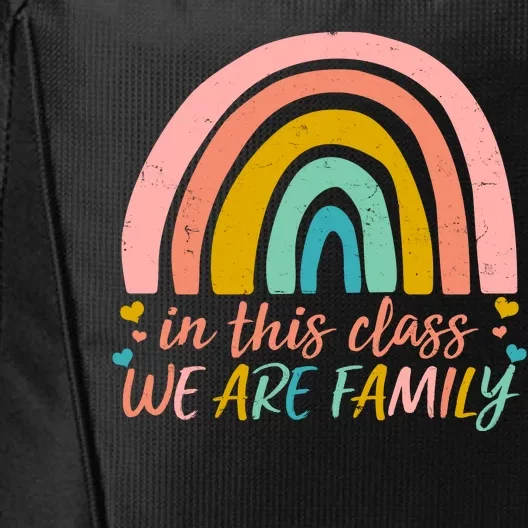 In This Class We Are Family Cute Painted Rainbow City Backpack