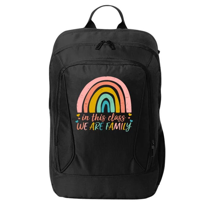 In This Class We Are Family Cute Painted Rainbow City Backpack