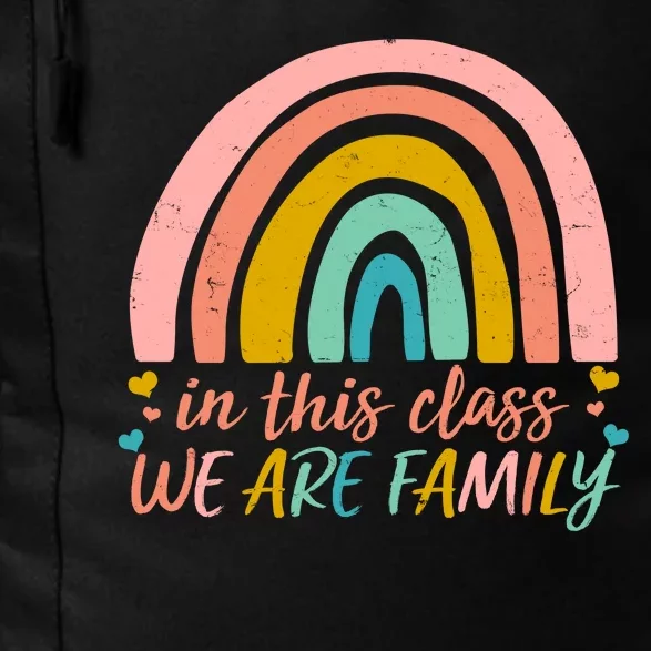 In This Class We Are Family Cute Painted Rainbow Daily Commute Backpack