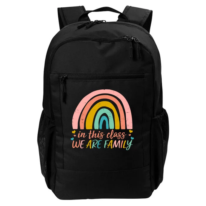 In This Class We Are Family Cute Painted Rainbow Daily Commute Backpack