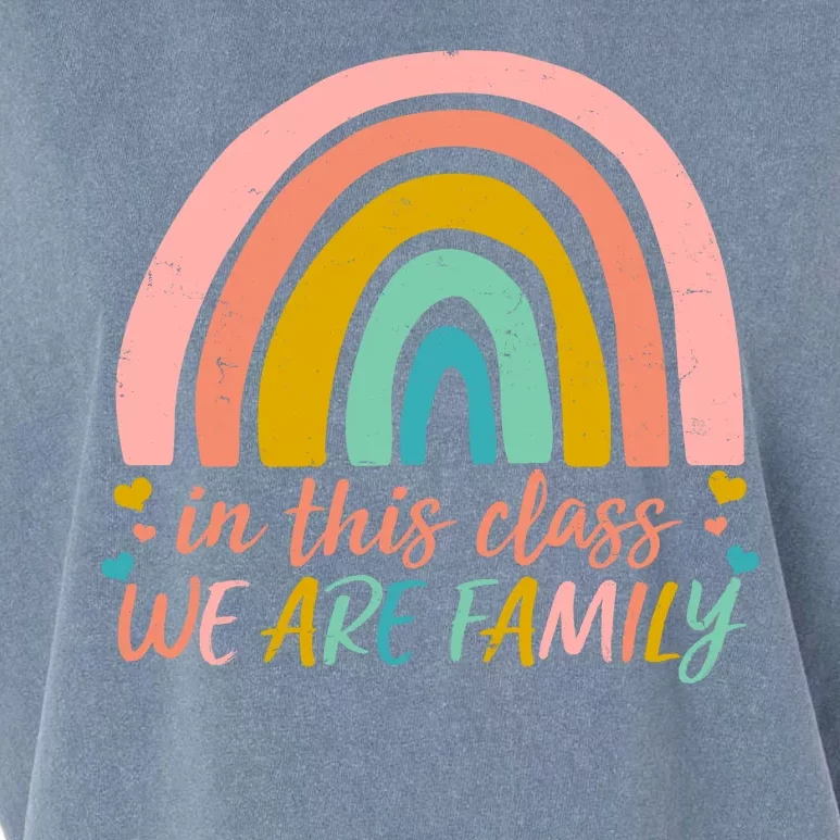 In This Class We Are Family Cute Painted Rainbow Garment-Dyed Women's Muscle Tee