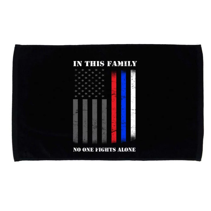 In This Family No One Fights Alone Hero Flag Microfiber Hand Towel