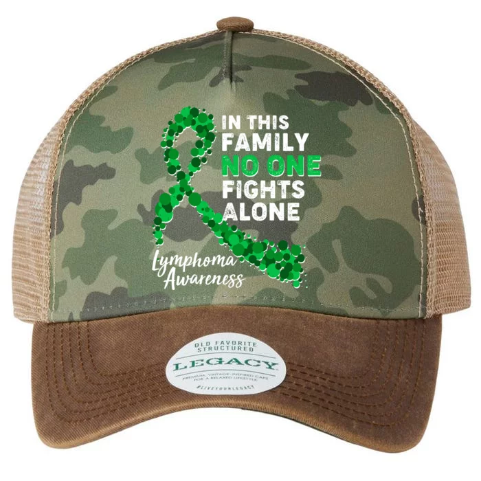 In This Family No One Fights Alone Lymphoma Awareness Legacy Tie Dye Trucker Hat