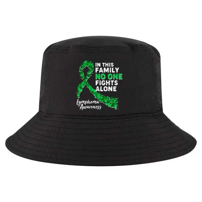 In This Family No One Fights Alone Lymphoma Awareness Cool Comfort Performance Bucket Hat