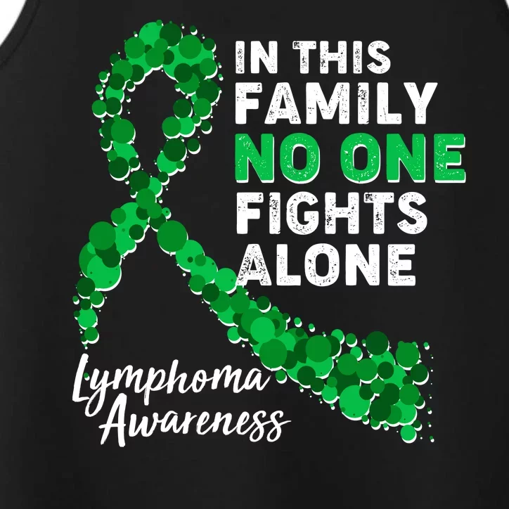 In This Family No One Fights Alone Lymphoma Awareness Performance Tank