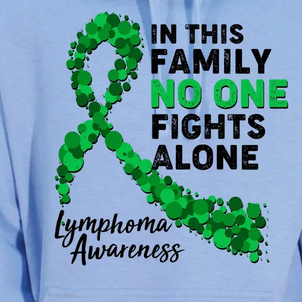 In This Family No One Fights Alone Lymphoma Awareness Unisex Surf Hoodie