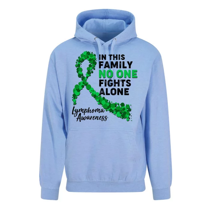 In This Family No One Fights Alone Lymphoma Awareness Unisex Surf Hoodie