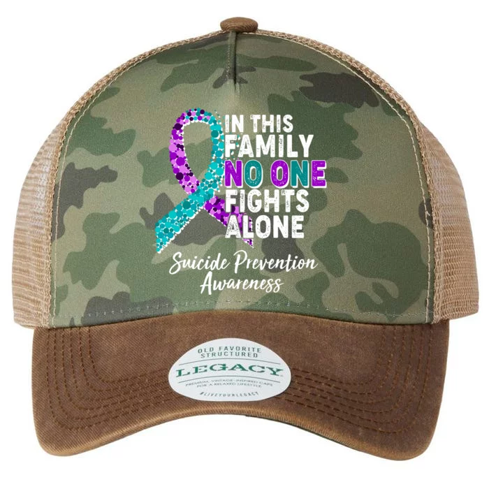 In This Family No One Fights Alone Suicide Prevention Awareness Legacy Tie Dye Trucker Hat