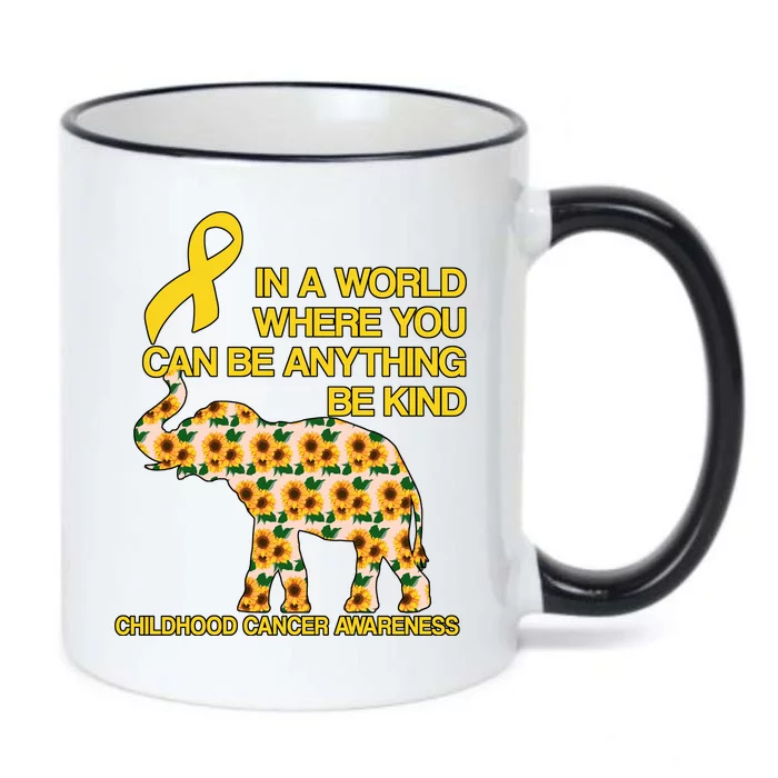 In World Where You Can Be Childhood Cancer Awareness Black Color Changing Mug