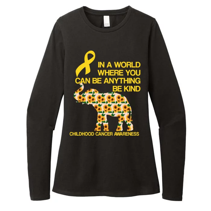 In World Where You Can Be Childhood Cancer Awareness Womens CVC Long Sleeve Shirt