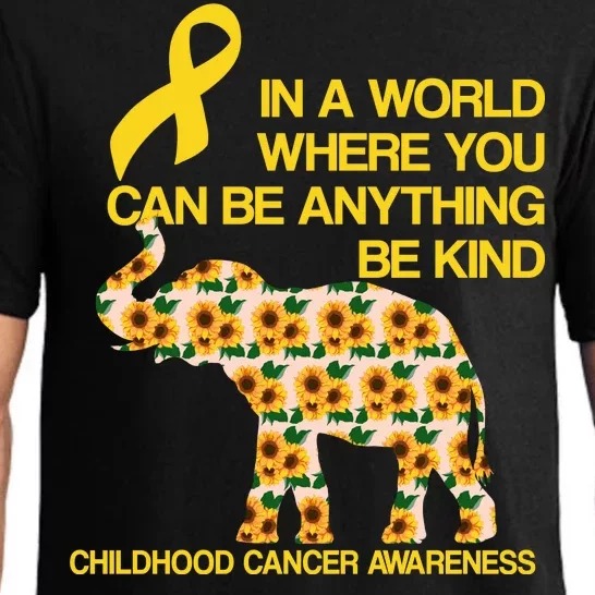 In World Where You Can Be Childhood Cancer Awareness Pajama Set