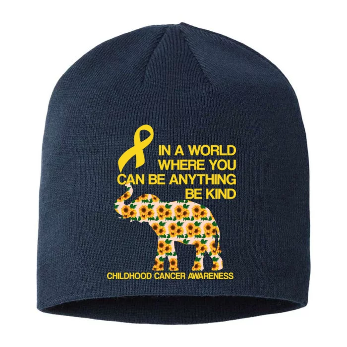 In World Where You Can Be Childhood Cancer Awareness 8 1/2in Sustainable Knit Beanie