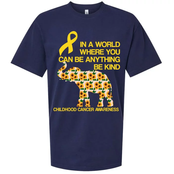 In World Where You Can Be Childhood Cancer Awareness Sueded Cloud Jersey T-Shirt