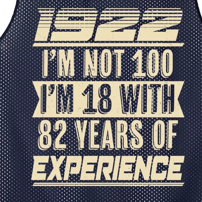 I'm Not 100 1922 Birthday Mesh Reversible Basketball Jersey Tank