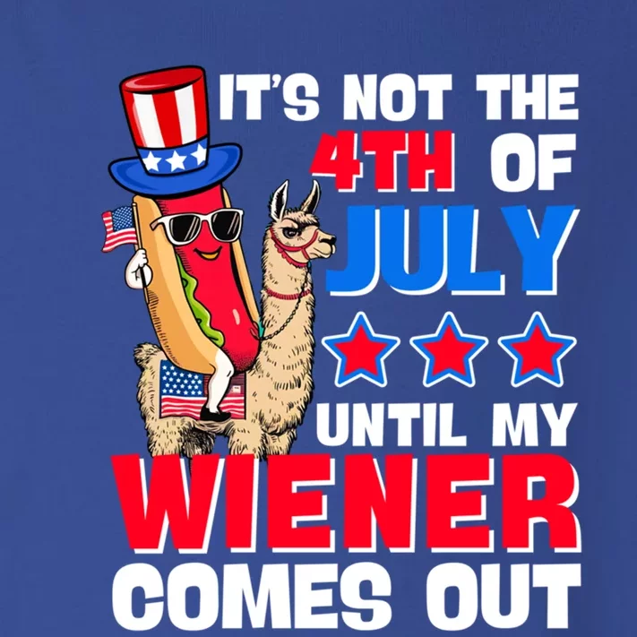 ItS Not 4th Of July Until My Wiener Comes Out Hotdog Llama Gift Toddler Long Sleeve Shirt