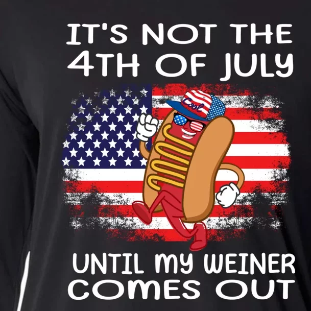 Its Not 4th Of July Until My Weiner Comes Out Cooling Performance Long Sleeve Crew