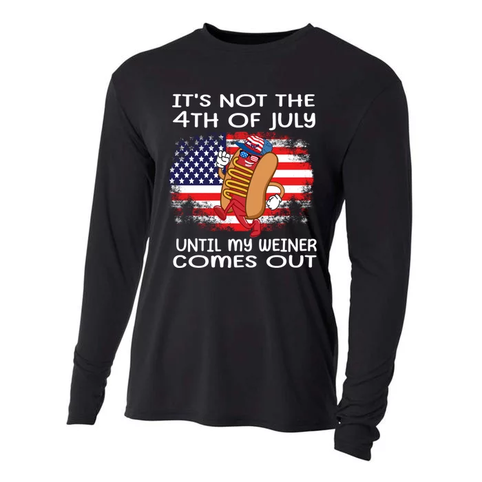 Its Not 4th Of July Until My Weiner Comes Out Cooling Performance Long Sleeve Crew