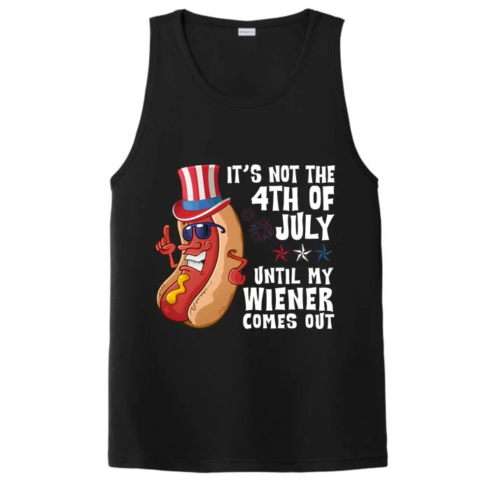 Its Not 4th Of July Funny Hotdog Summer Holiday Performance Tank