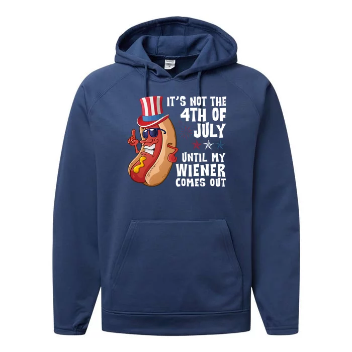 Its Not 4th Of July Funny Hotdog Summer Holiday Performance Fleece Hoodie