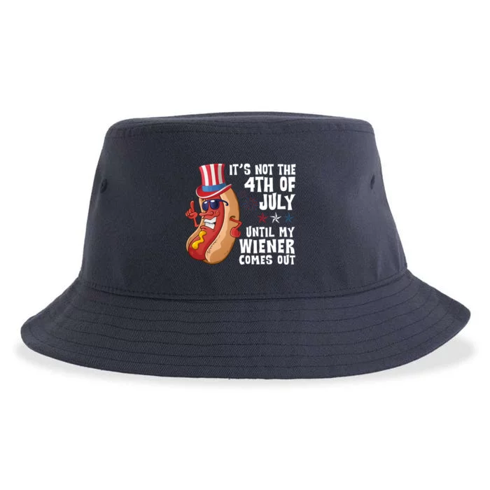 Its Not 4th Of July Funny Hotdog Summer Holiday Sustainable Bucket Hat