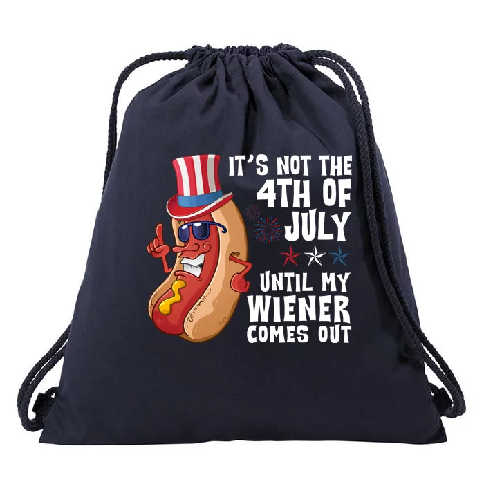 Its Not 4th Of July Funny Hotdog Summer Holiday Drawstring Bag