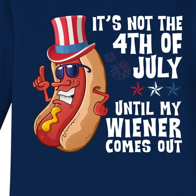 Its Not 4th Of July Funny Hotdog Summer Holiday Baby Long Sleeve Bodysuit