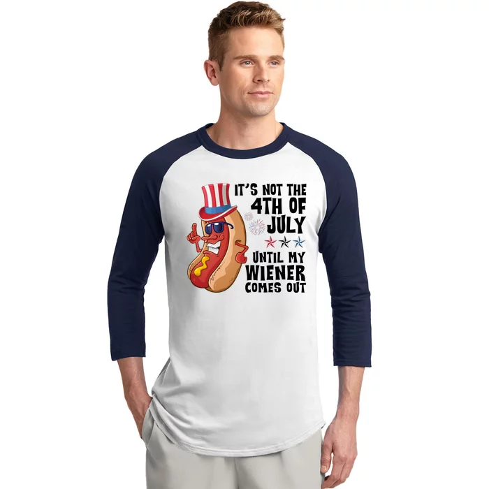 Its Not 4th Of July Funny Hotdog Summer Holiday Baseball Sleeve Shirt