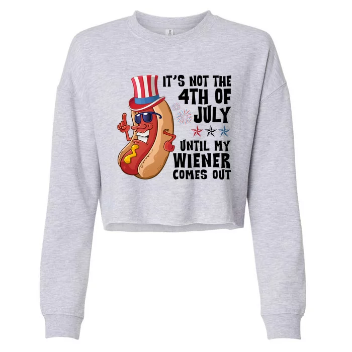 Its Not 4th Of July Funny Hotdog Summer Holiday Cropped Pullover Crew