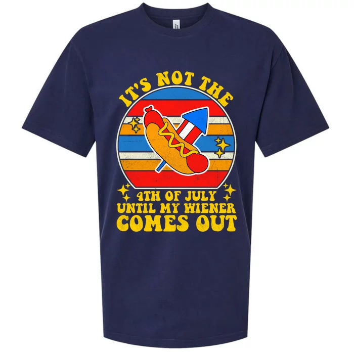 Its Not 4th Of July Until My Wiener Comes Out Funny Hot Dog Sueded Cloud Jersey T-Shirt