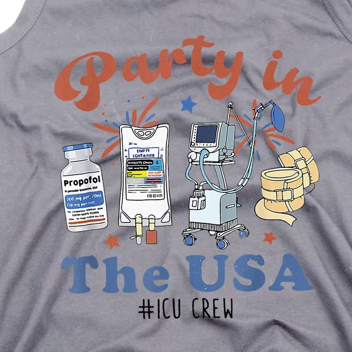 Icu Nurse 4th Of July Critical Care Er Ed Rn Tank Top