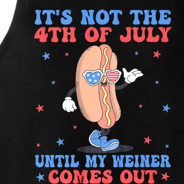 ItS Not 4th Of July Until My Weiner Comes Out Funny Hotdog Cute Gift Ladies Tri-Blend Wicking Tank