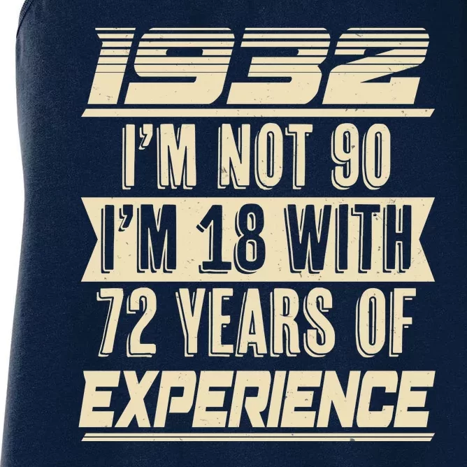 I'm Not 90 1932 Birthday Women's Racerback Tank