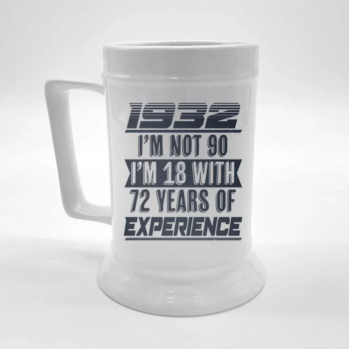 I'm Not 90 1932 Birthday Front & Back Beer Stein