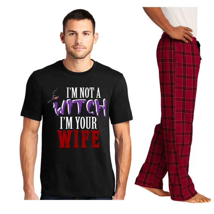 Im Not A Witch Im Your Wife Funny Matching Halloween Costume Gift Pajama Set