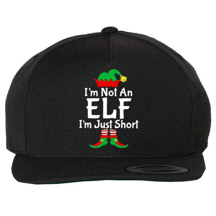 I'm Not An Elf I'm Just Short Christmas Santa Hat Funny Xmas Wool Snapback Cap