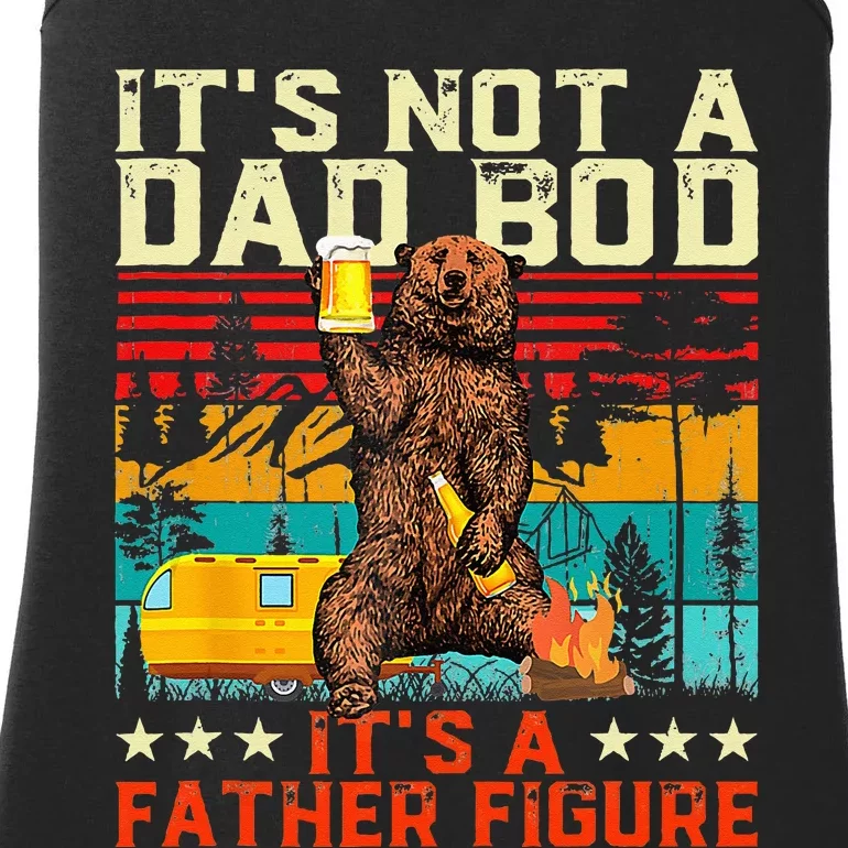 Its Not A Dad Bod Its Father Figure Funny Bear Beer Lovers Ladies Essential Tank