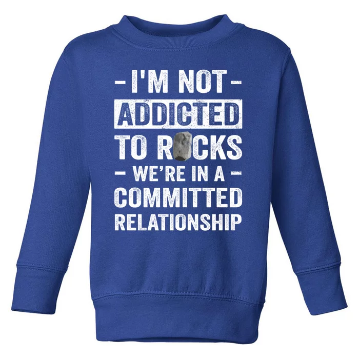 Im Not Addicted To Rocks Were In A Committed Relationship Cute Gift Toddler Sweatshirt