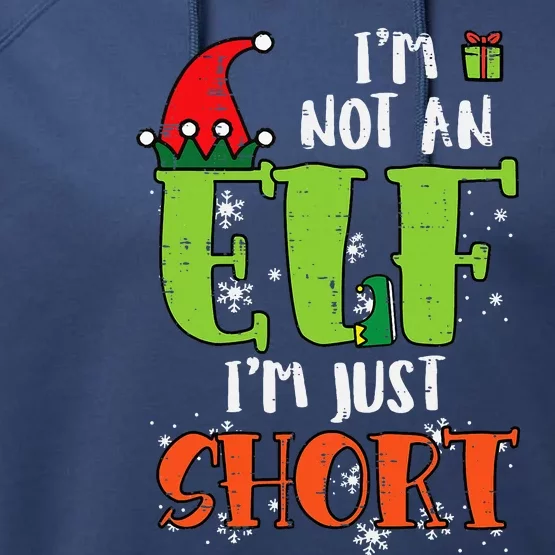 Im Not An Elf Just Short Funny Christmas Xmas Performance Fleece Hoodie