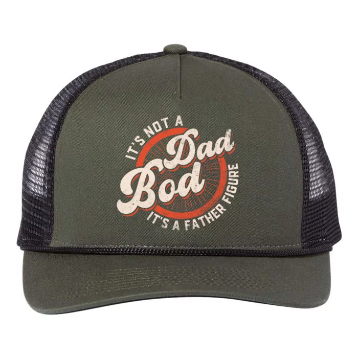 Its Not A Dad Bod Its A Father Figure Tee Funny Dad Joke Gift Retro Rope Trucker Hat Cap