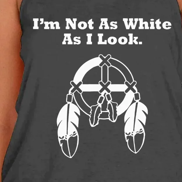 i'm not as white as i look Funny Tee Women's Knotted Racerback Tank