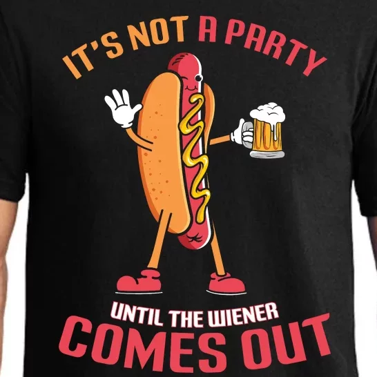 Its Not A Party Until The Wiener Comes Out Pajama Set