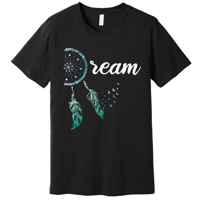 Indian Native American Dreamcatcher Boho Chic Dream Catcher Premium T-Shirt