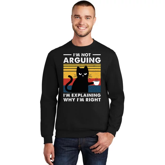 IM Not Arguing IM Just Explaining Why IM Right Funny Cat Sweatshirt