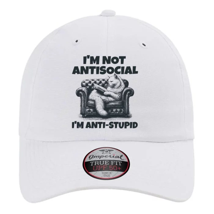 IM Not Antisocial IM Antistupid Black The Original Performance Cap