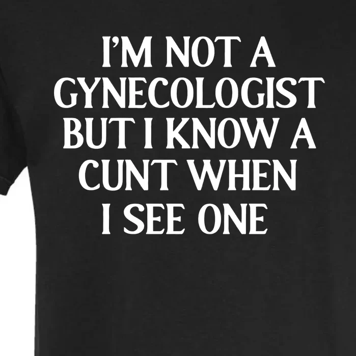 IM Not A Gynecologist But I Know A Cunt When I See One Garment-Dyed Heavyweight T-Shirt