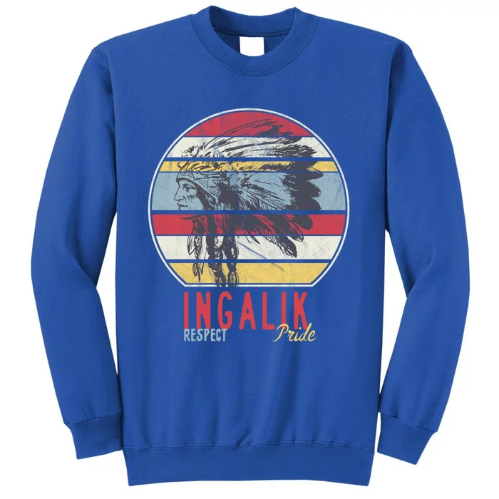 Ingalik Native American Indian Tribe Respect Pride Retro Sun Gift Tall Sweatshirt