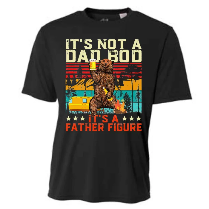 It's Not A Dad Bod It's Father Figure Funny Bear Beer Lovers Cooling Performance Crew T-Shirt