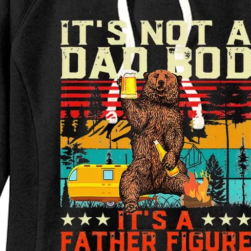 It's Not A Dad Bod It's Father Figure Funny Bear Beer Lovers Women's Fleece Hoodie