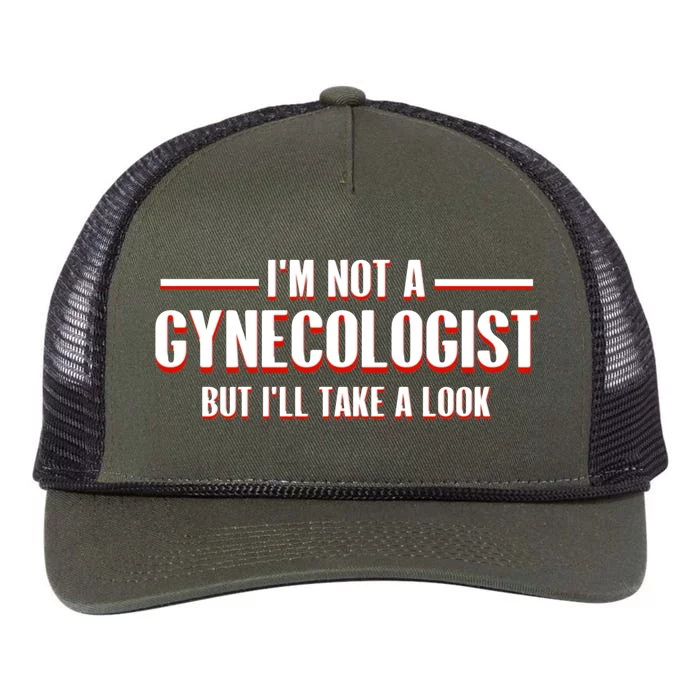 Im Not A Gynecologist But Ill Take A Look Retro Rope Trucker Hat Cap