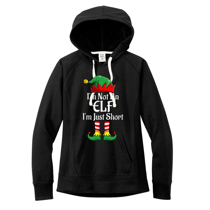 I'm Not An Elf Im Just Short Funny Christmas Matching Family Women's Fleece Hoodie